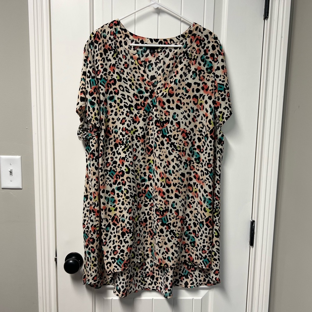 Fun Torrid Animal Print Tunic Blouse
